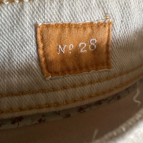 Pilcro And The Letterpress Vintage Slim Cream Ivory Y2K Jeans - Picture 6 of 7